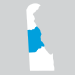 Graphic of Delaware with Kent County Highlighted