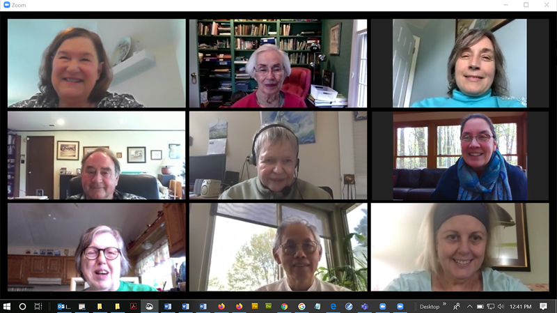 Lifelong learning members participate in zoom session